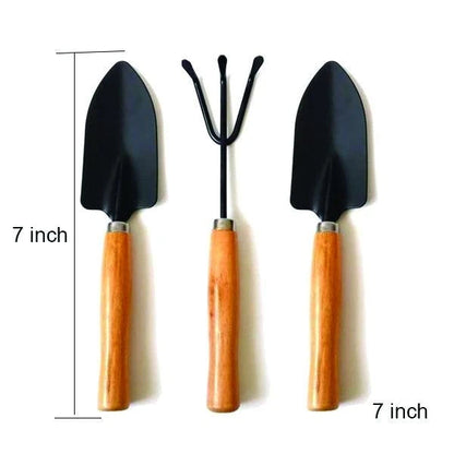 Small Sized Hand Cultivator Small Trowel Garden Fork (Set Of 3) Wukusy