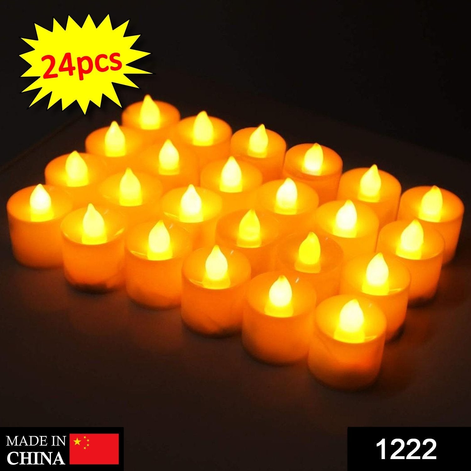 1222  Festival Decorative - Led Tealight Candles (White 24 Pcs) Wukusy