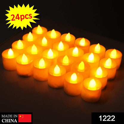 1222  Festival Decorative - Led Tealight Candles (White 24 Pcs) Wukusy