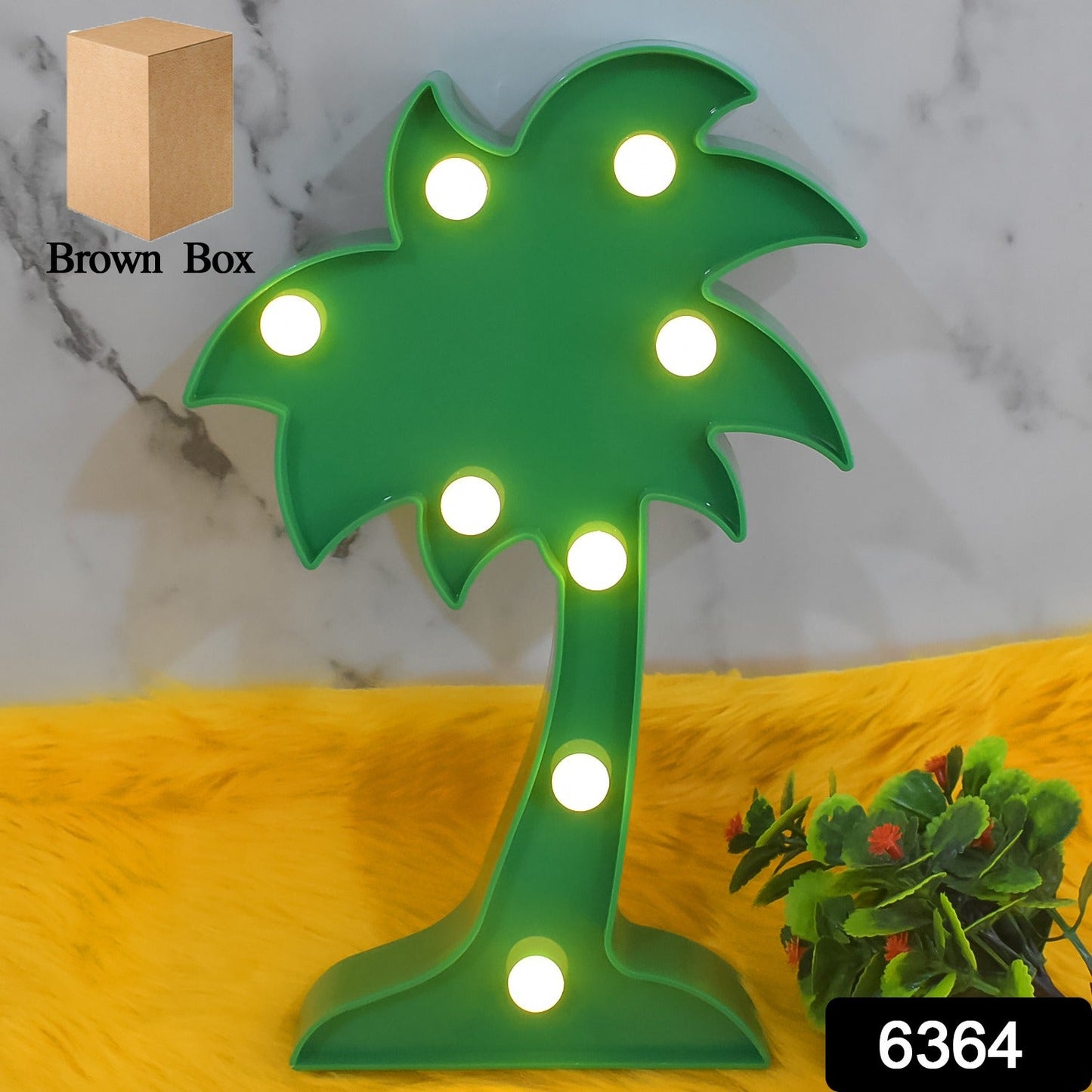 Led Night Light Coconut Tree Light Romantic Table Lamp (1 Pc  Battery Not Included) Wukusy