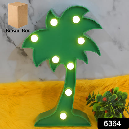 Led Night Light Coconut Tree Light Romantic Table Lamp (1 Pc  Battery Not Included) Wukusy
