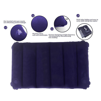 510 Velvet Air Inflatable Travel Pillow (Blue) Wukusy
