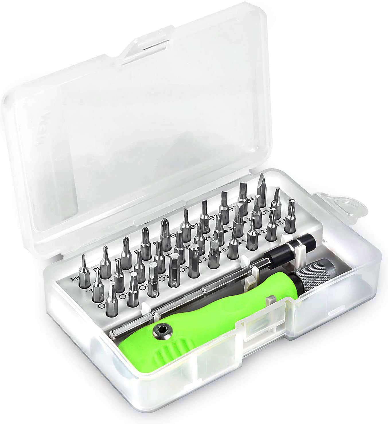 32 In 1 Mini Screwdriver Bits Set With Magnetic Flexible Extension Rod Wukusy