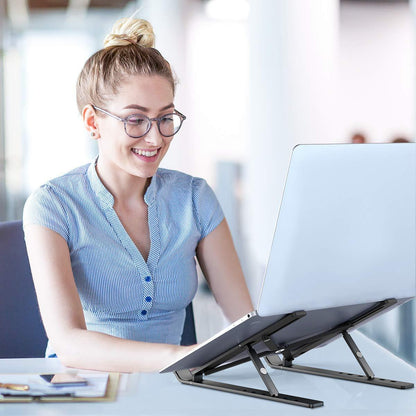 1320 Adjustable Laptop Stand Holder With Built-in Foldable Legs And High Quality Fibre Wukusy