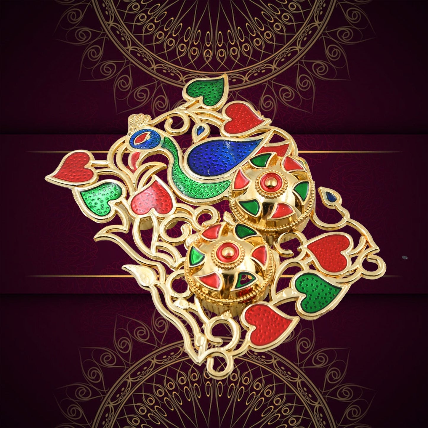 5997 Designer Rakhi Mere Bhaiya With Roli Tikka Peacock Designe Square Plate For Kumkum Thali Holder Pooja Return Gift Brotherbhaibhabhisisterfamily Rakhi For Rakshabandhan Wukusy