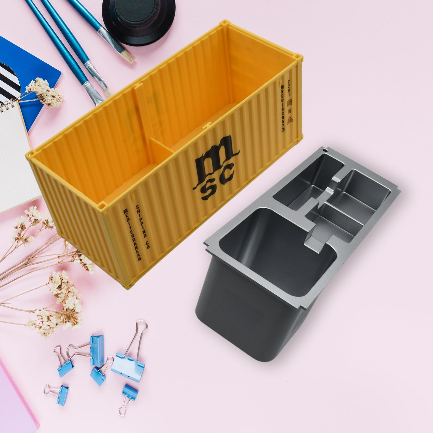 Shipping Container Pen Holder Shipping Container Model Pen Name Cardholder Simulated Container Model For Business Gift Wukusy