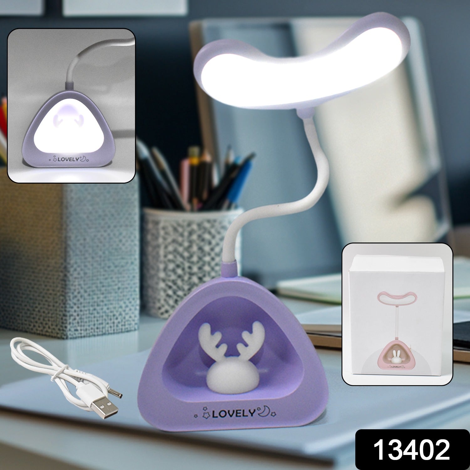 Cute Lovely Led Desk Light Led Lamps Button Control (1 Pc) Wukusy