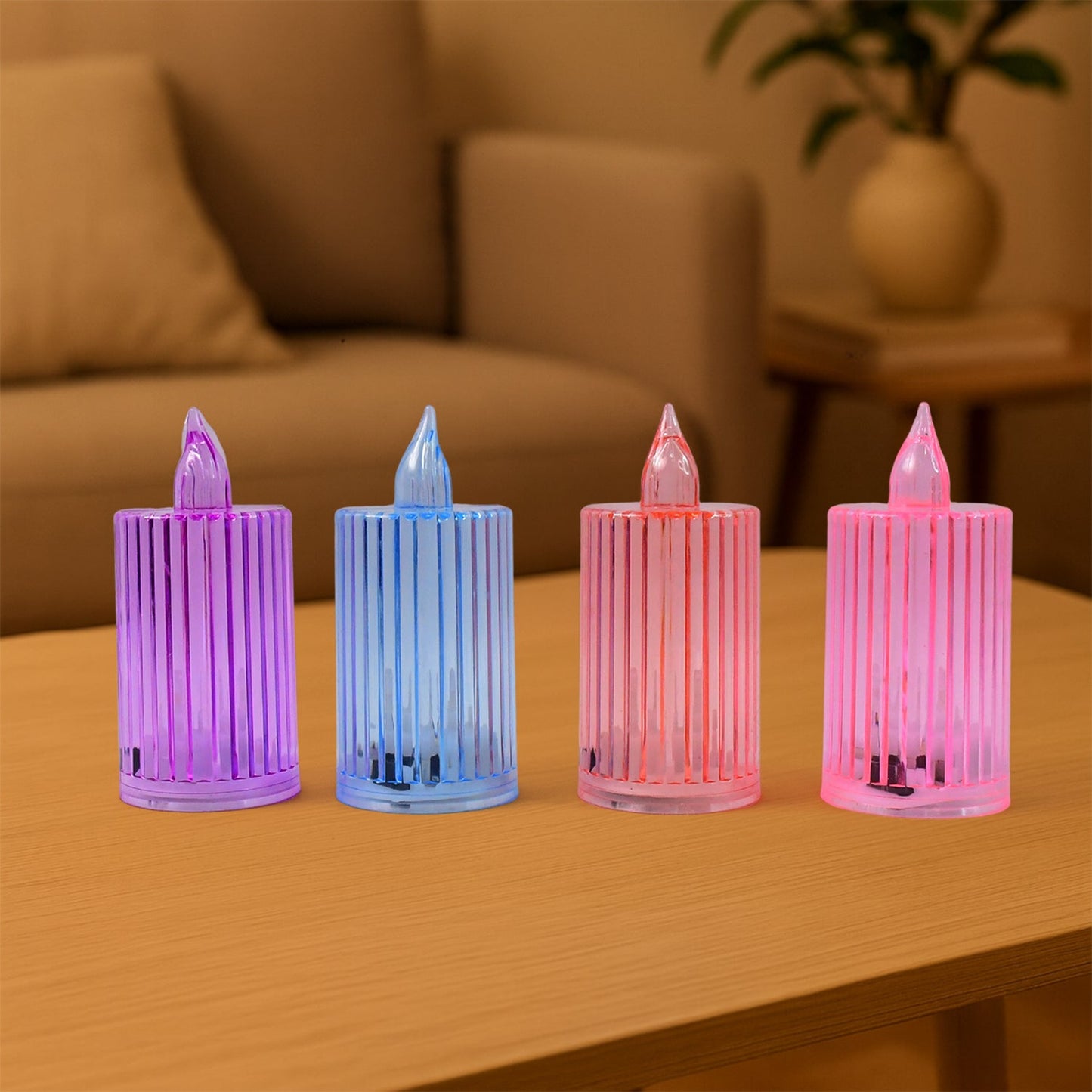 Decorative Flameless Electronic Led Candle Light Set (8 Pc) Wukusy