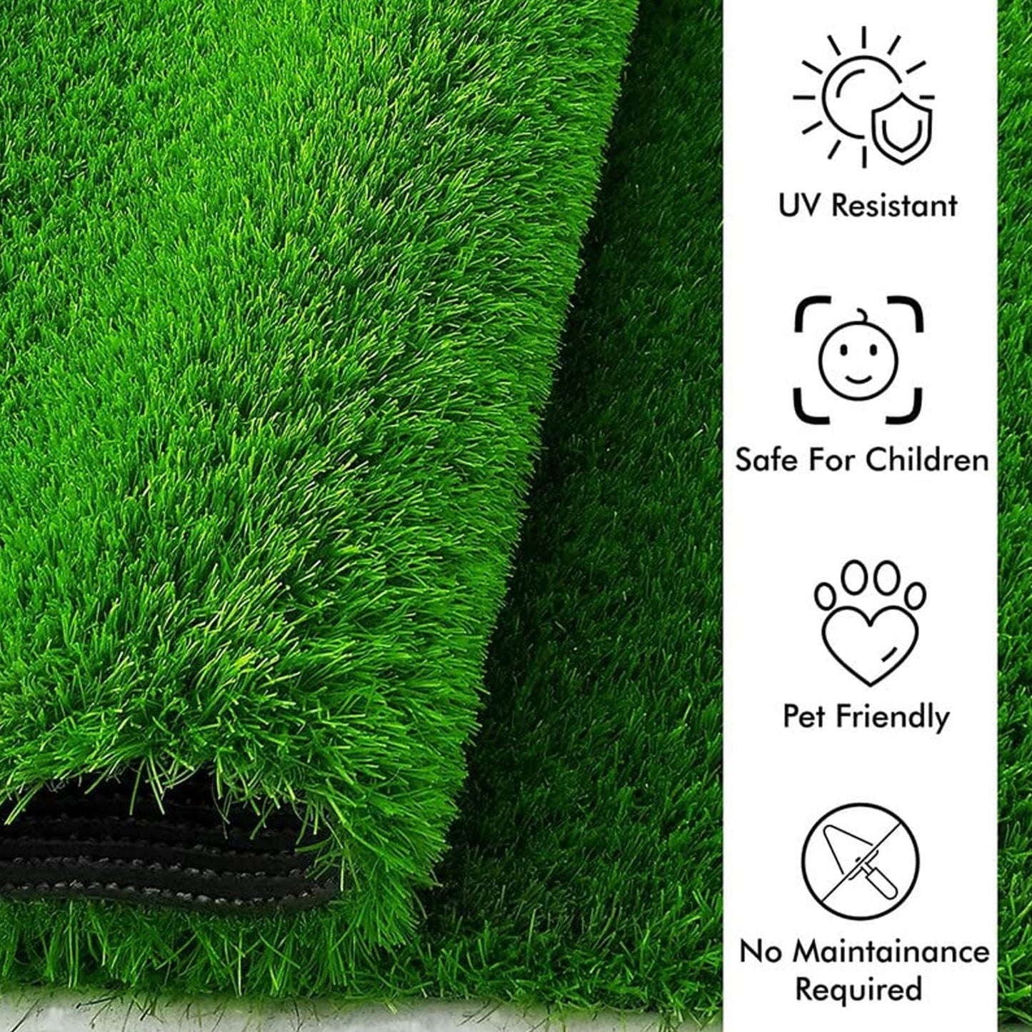 0612 Artificial Grass For Balcony Or Doormat Soft And Durable Plastic Turf Carpet 58x38cm Wukusy