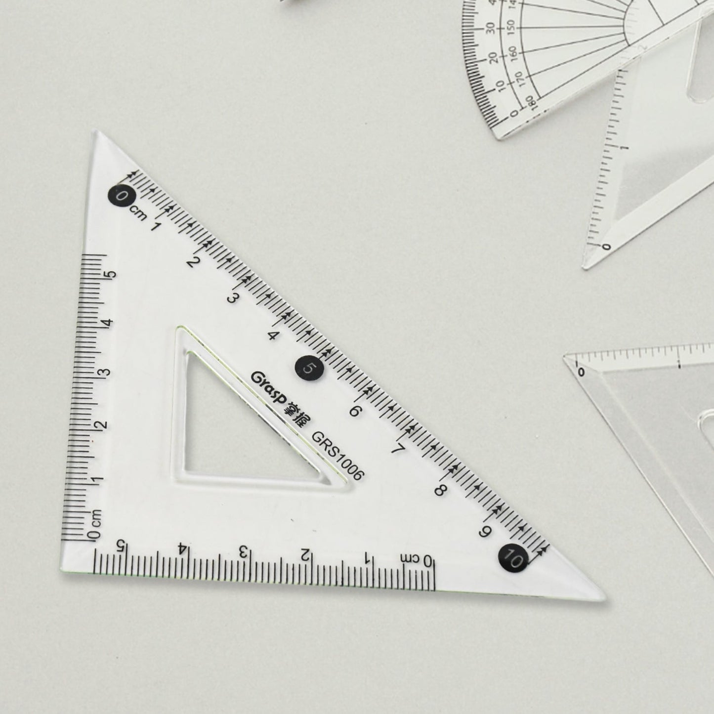 4-piece Geometry Set Triangle Ruler Protractor Straight Ruler Wukusy