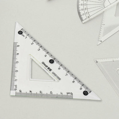 4-piece Geometry Set Triangle Ruler Protractor Straight Ruler Wukusy