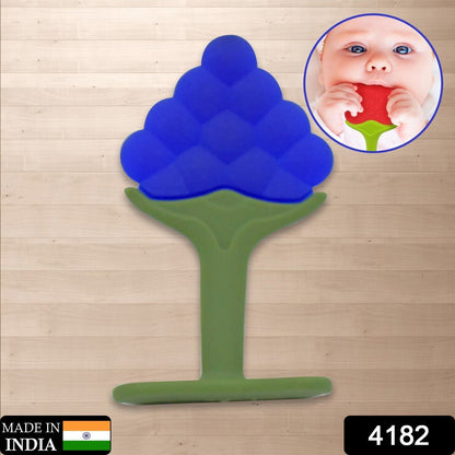 Baby Silicone Teether Fruit Teether For Toddlers100 Food Grade Silicone Teether Non-toxic  Latex Free Suitable For Kids Above 3 Months (1 Pc ) Wukusy