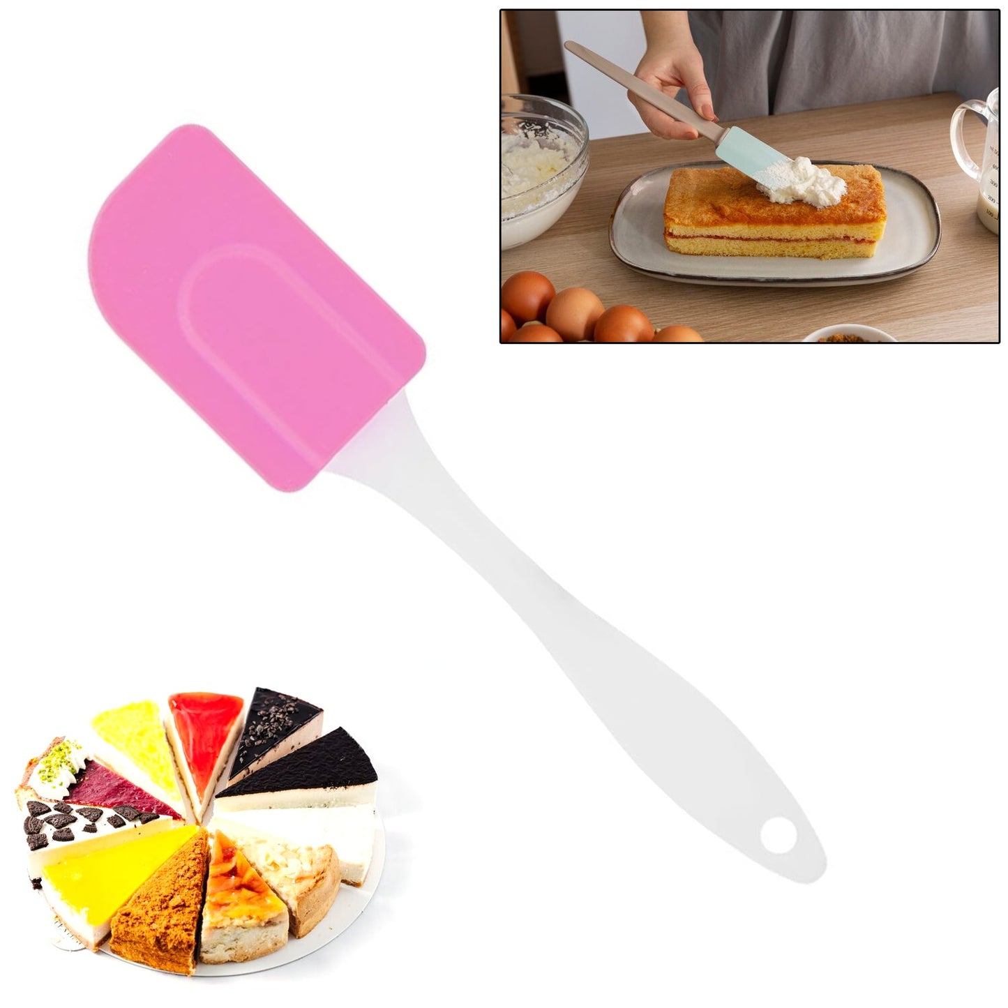 Silicone Cooking Spatula For Baking (1 Pc  22 Cm) Wukusy