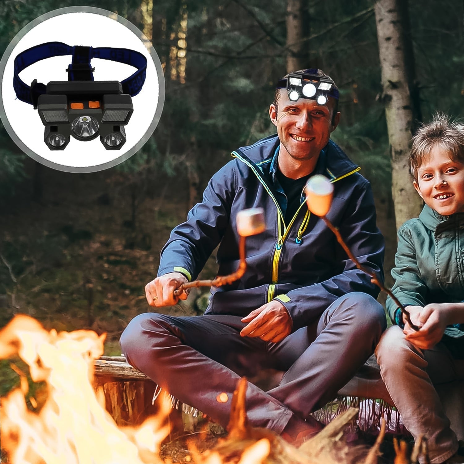 5 Led Headlamp Usb Rechargeable Head Light (1 Pc) Wukusy