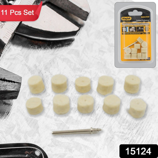 Rotary Tool Accessory Wool Felt Polishing Pad Felt (11 Pcs Set) Wukusy