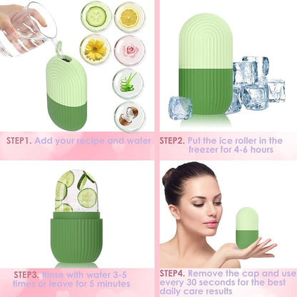 1224a Beauty Ice Roller For Face  Eye Reusable Face Rollers Facial Roller Box Wukusy