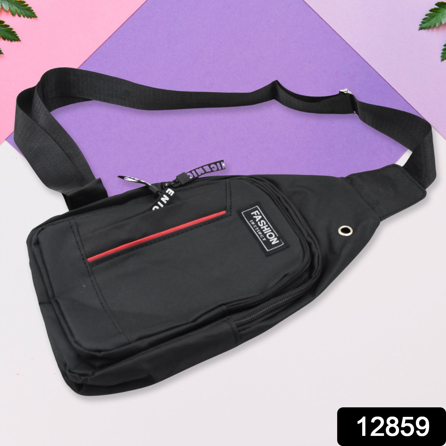 12859 Waterproof Anti Theft Cross-body Fanny Pack Waist Bag Shoulder Bags Chest Men Casual Fashion Usb Charging Earphone Hook Sling Travel Bag (1 Pc) Wukusy