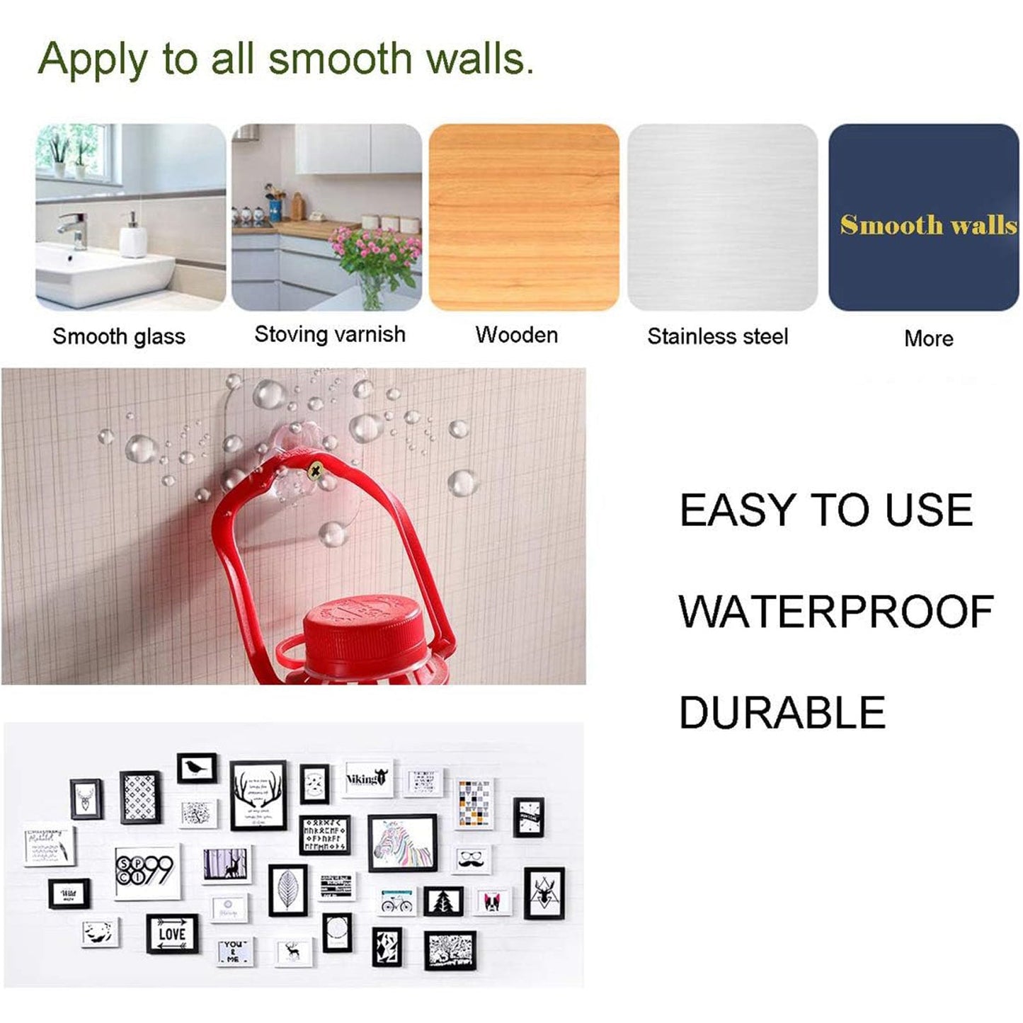 Self Adhesive Hooks Sticker  Screw Nut And Bolt Type (4 Pcs Set) Wukusy