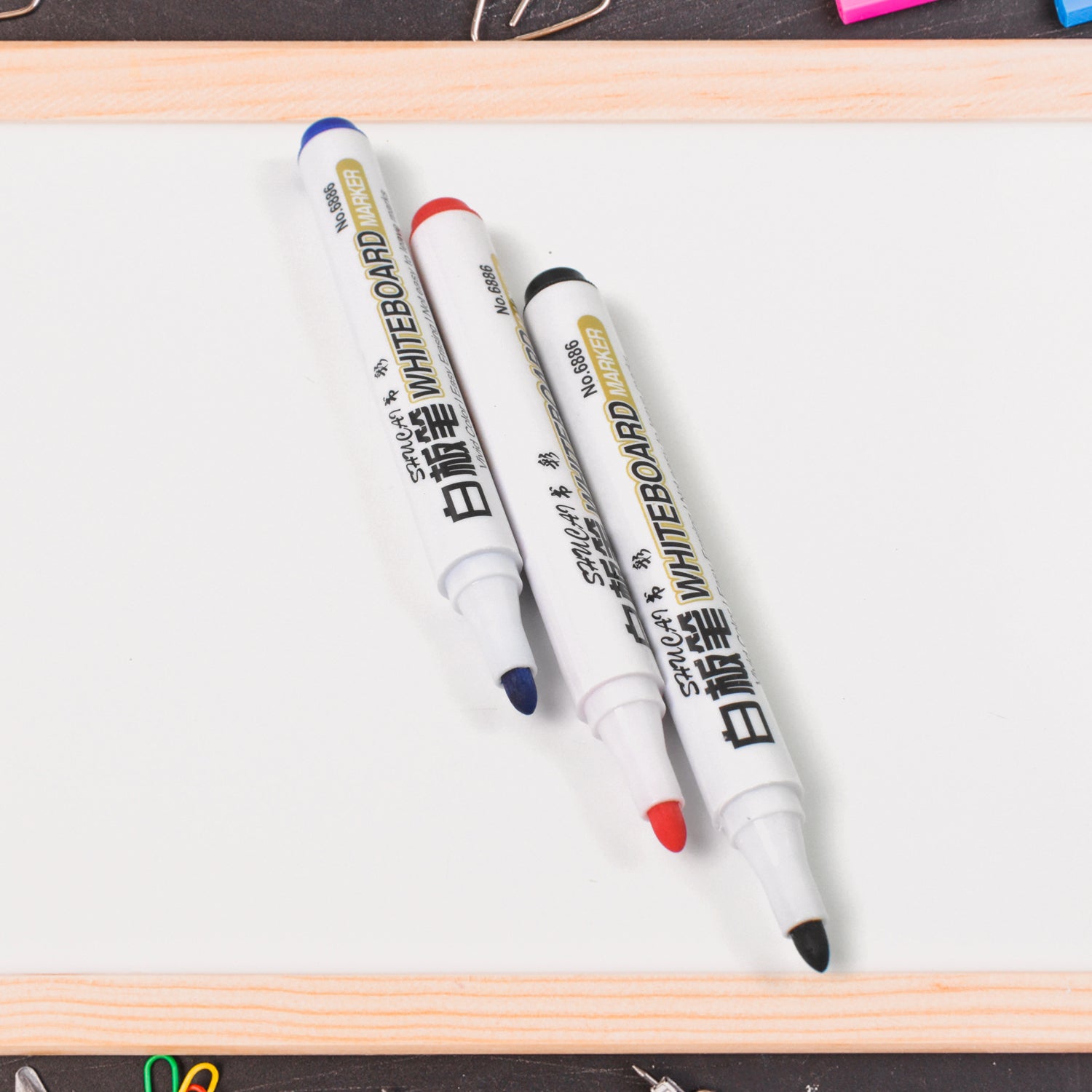 Mix Color Marker Pen Used In All Kinds Of School College (3 Pcs Set) Wukusy