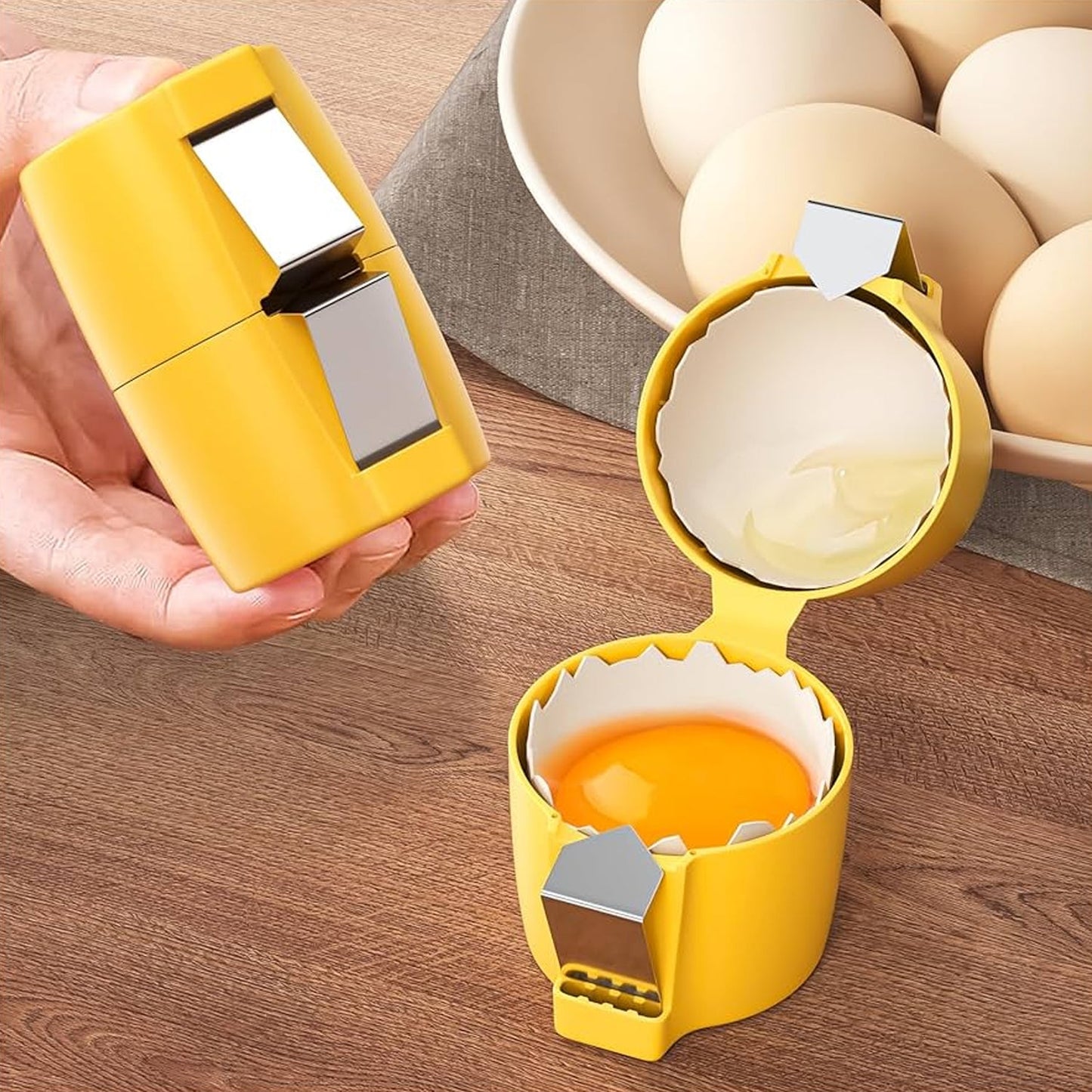 Egg Shell Opener Egg Cracker Tool For Raw Eggs Handheld (1 Pc) Wukusy