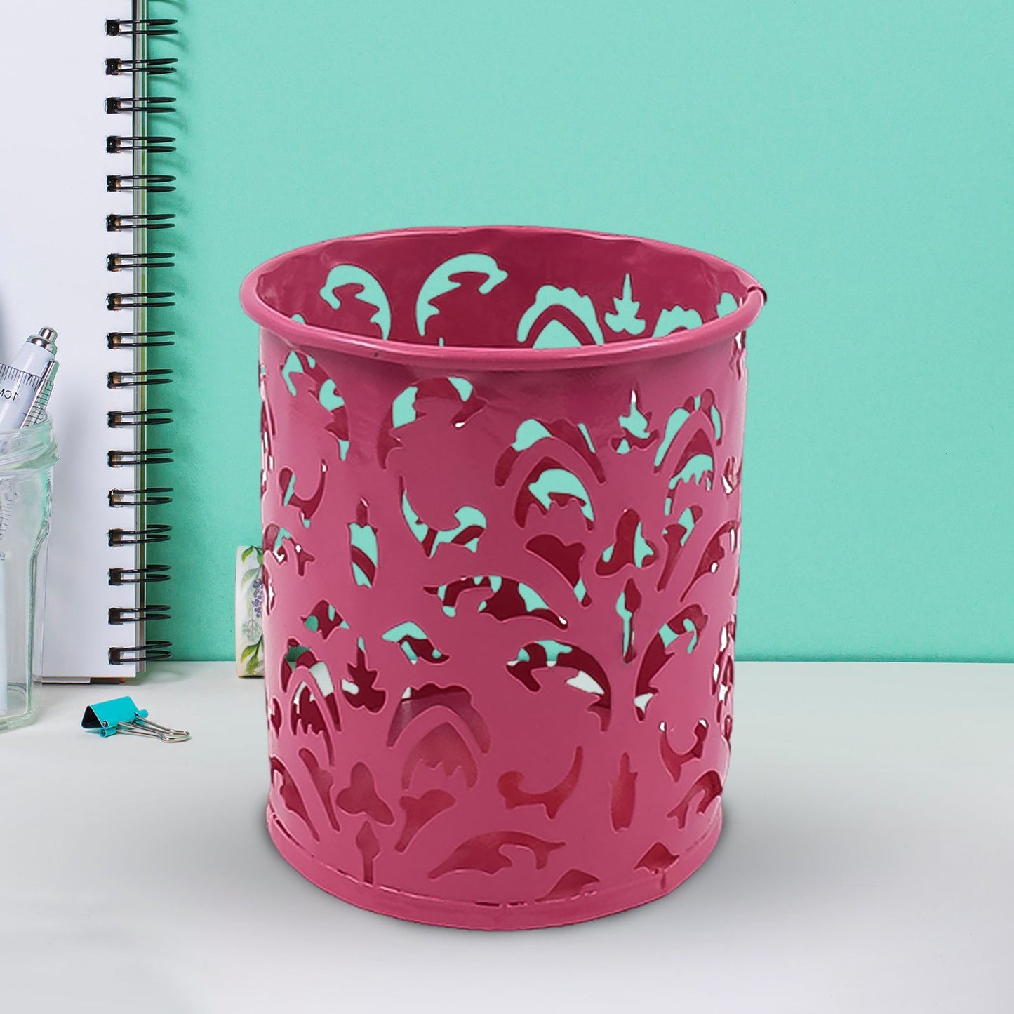 Pen Holder Office Desk Metal Mesh Pen Stand (1 Pc) Wukusy