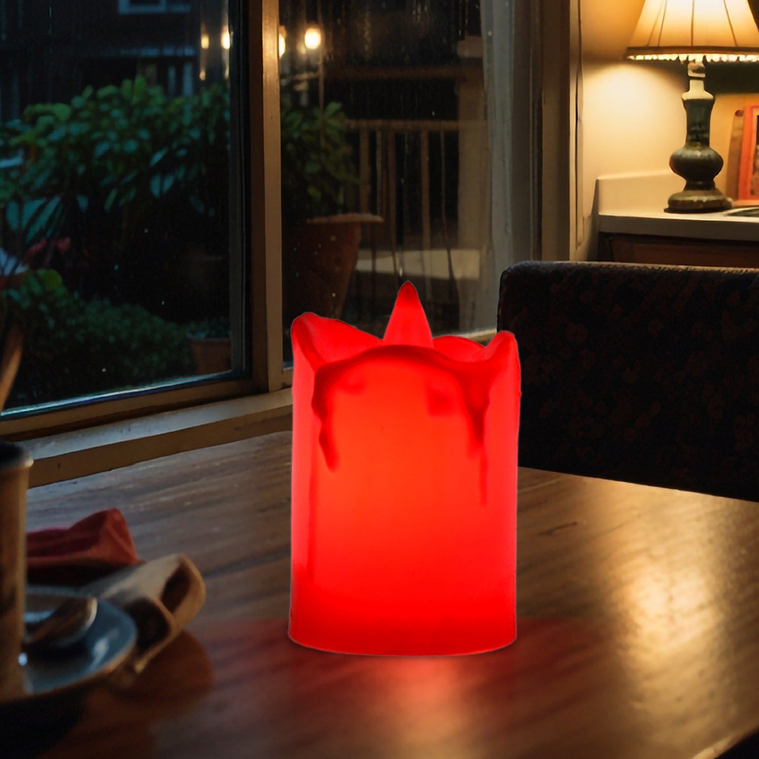 Flameless Melted Design Candles For Decoration (1 Pc) Wukusy