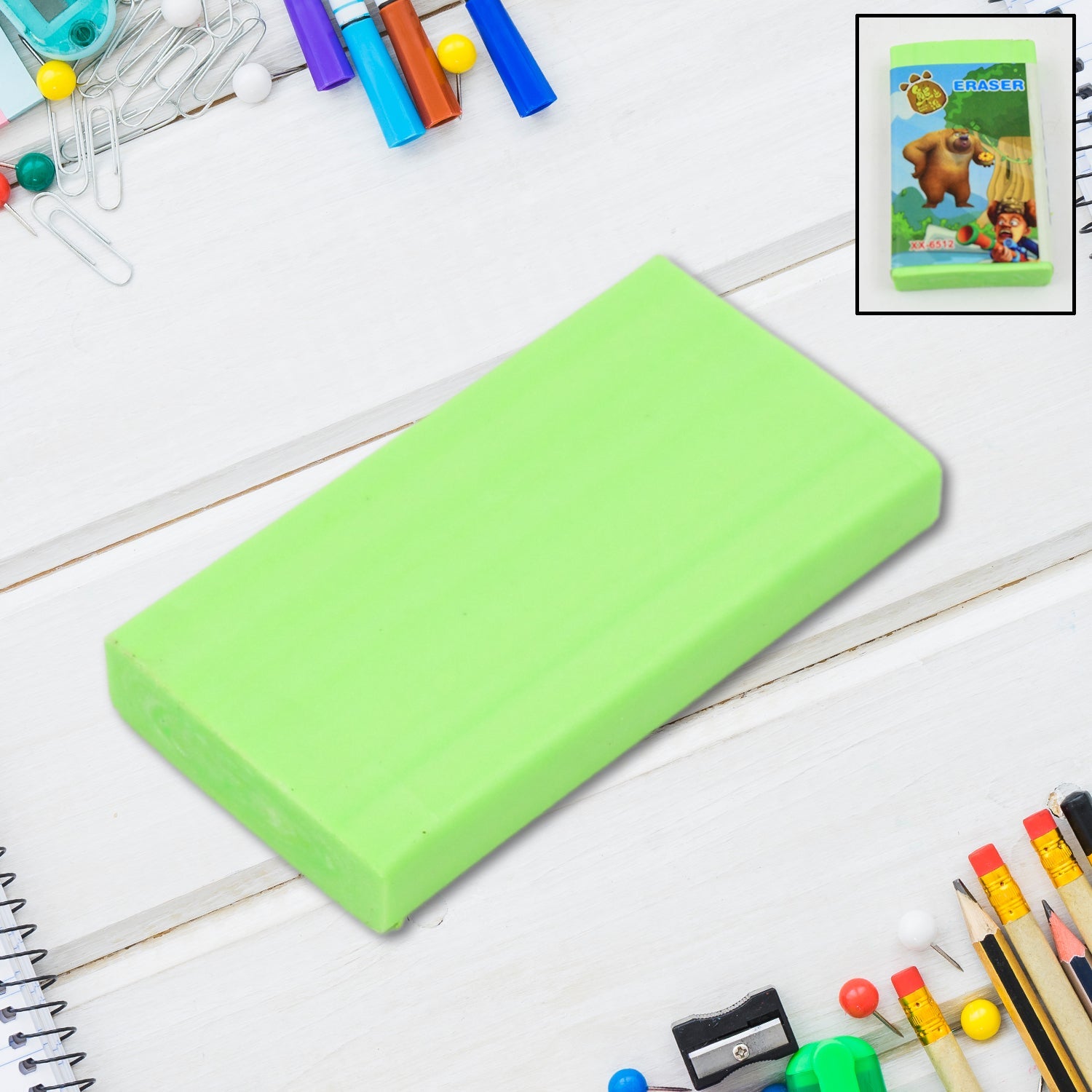 Fancy  Stylish Eraser (1 Pc  Mix Design) Wukusy