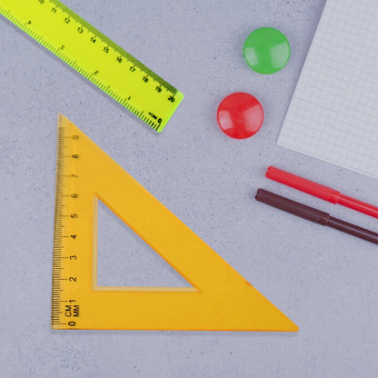 4-piece Geometry Set Triangle Ruler Protractor Straight Ruler Wukusy