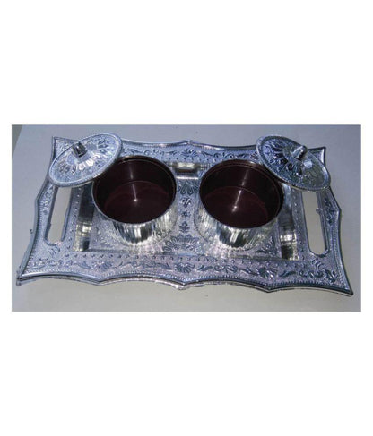 2227 Multipurpose Decorative Multi Storage Mukhwas Daniserving Tray Wukusy