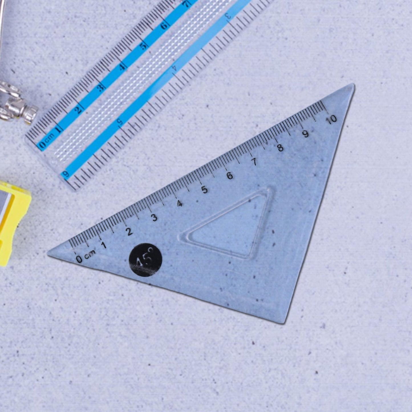 Transparent Plastic Set Square Ruler Kit (3 Pc) Wukusy