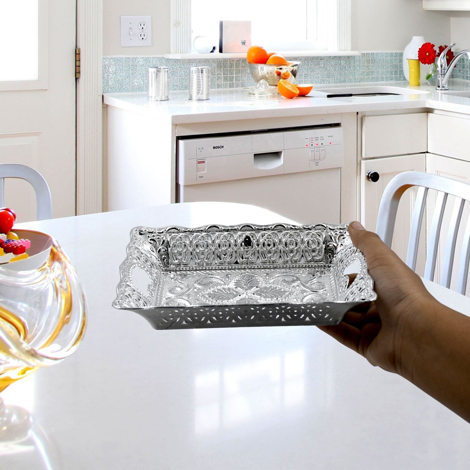 Decorative Mukhwas Serving Tray Serving Mukhwas Plate Fancy Candy Tray Dry Fruit Serving Tray Wukusy