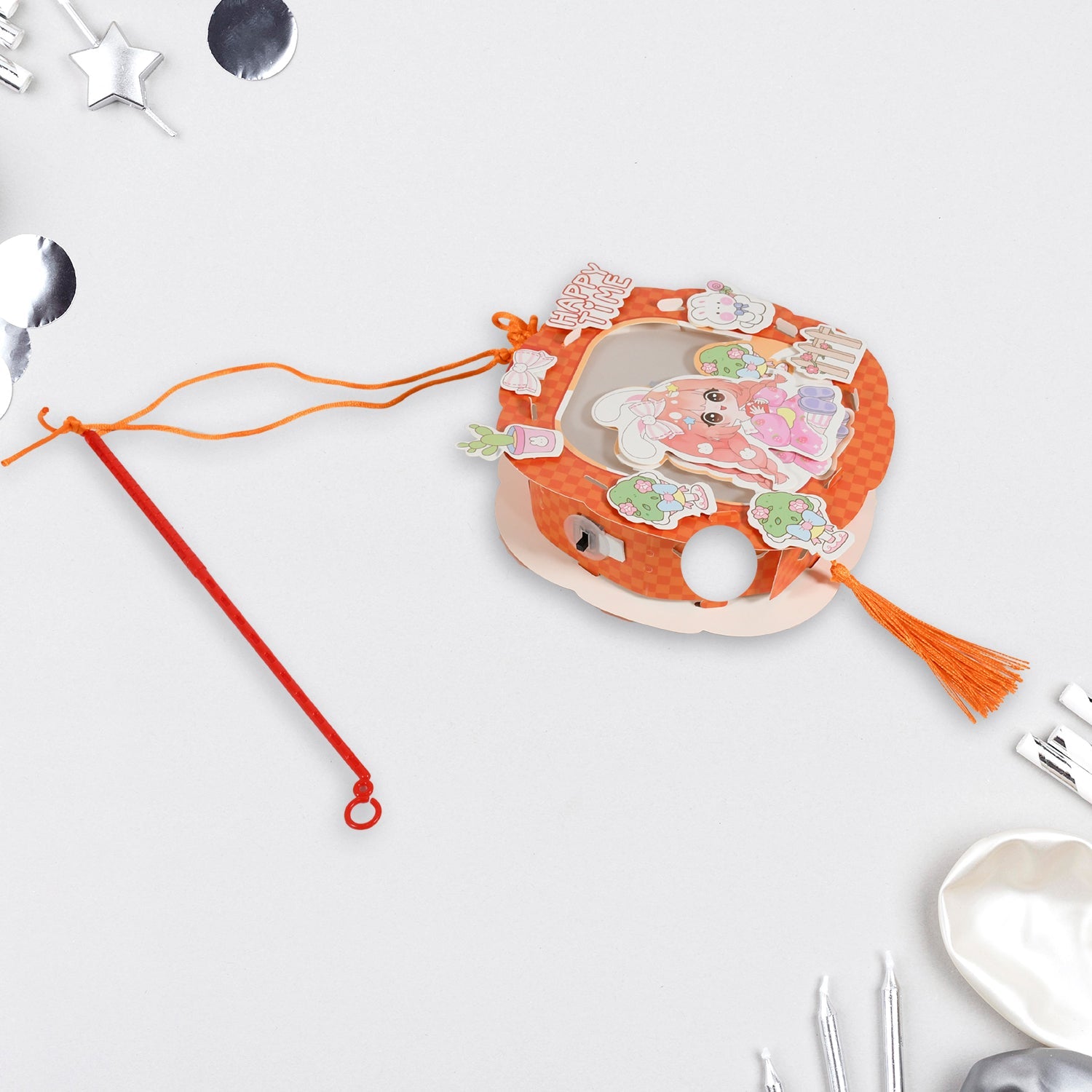 17507 Diy Traditional Lanterns Handmade Cartoon Paper Lanterns Antique Portable Lantern Hollow-out Projection Luminescent Led Lamp Diy Hanging Paper Lanterns For Festival Party Decor Wukusy