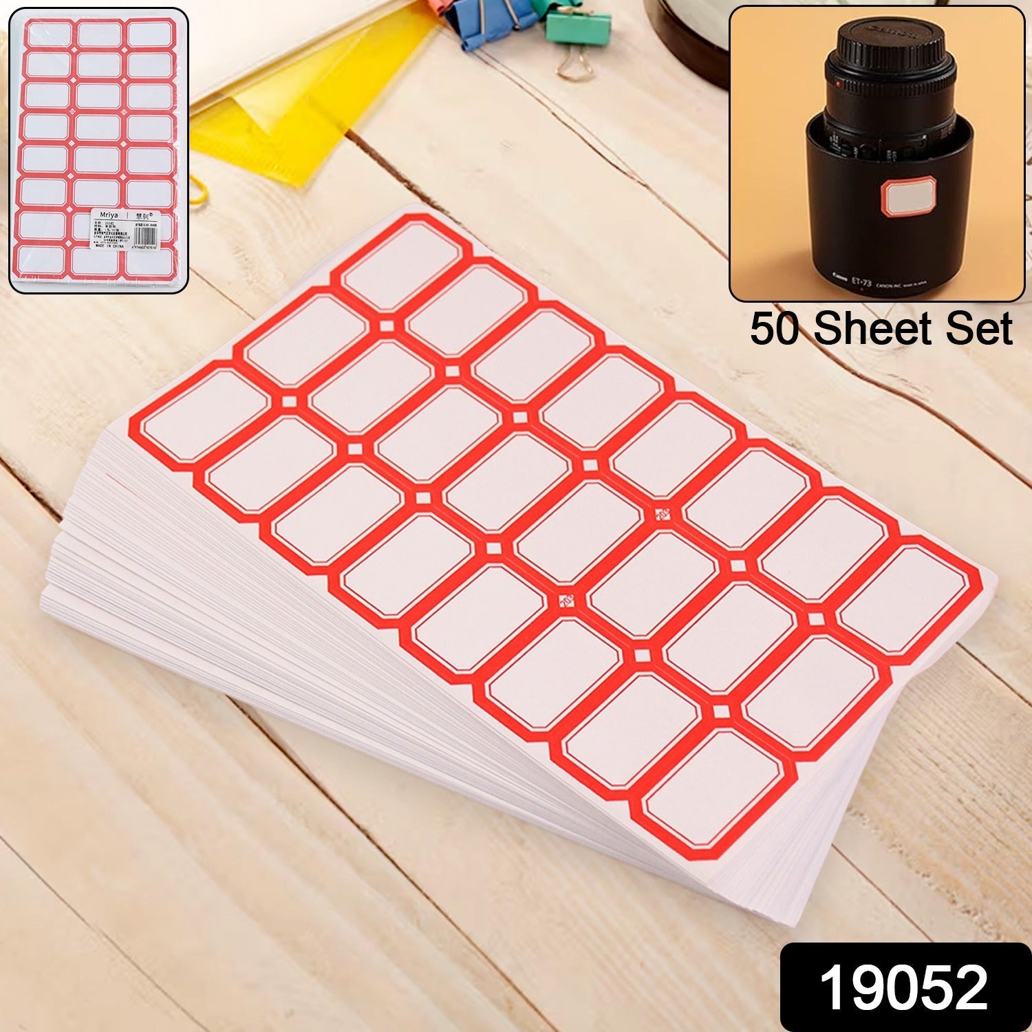 Multipurpose Writable Blank Label Sticker Sheets (50 Sheet) Wukusy