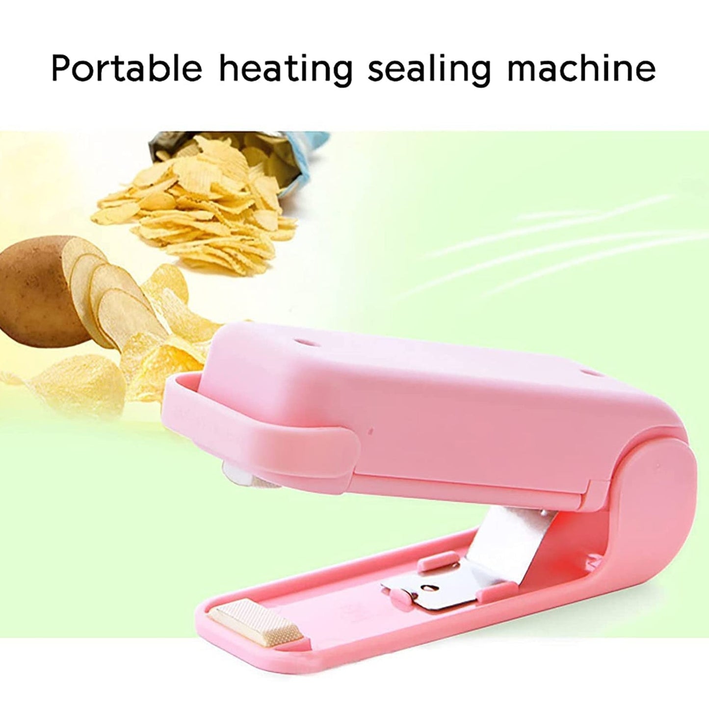 Mini Sealing Machine Plastic Bag Sealer Portable Mini Super Seal Packing Plastic Bag Tool Sealing Machine Hand Held Heat (1pc) Wukusy