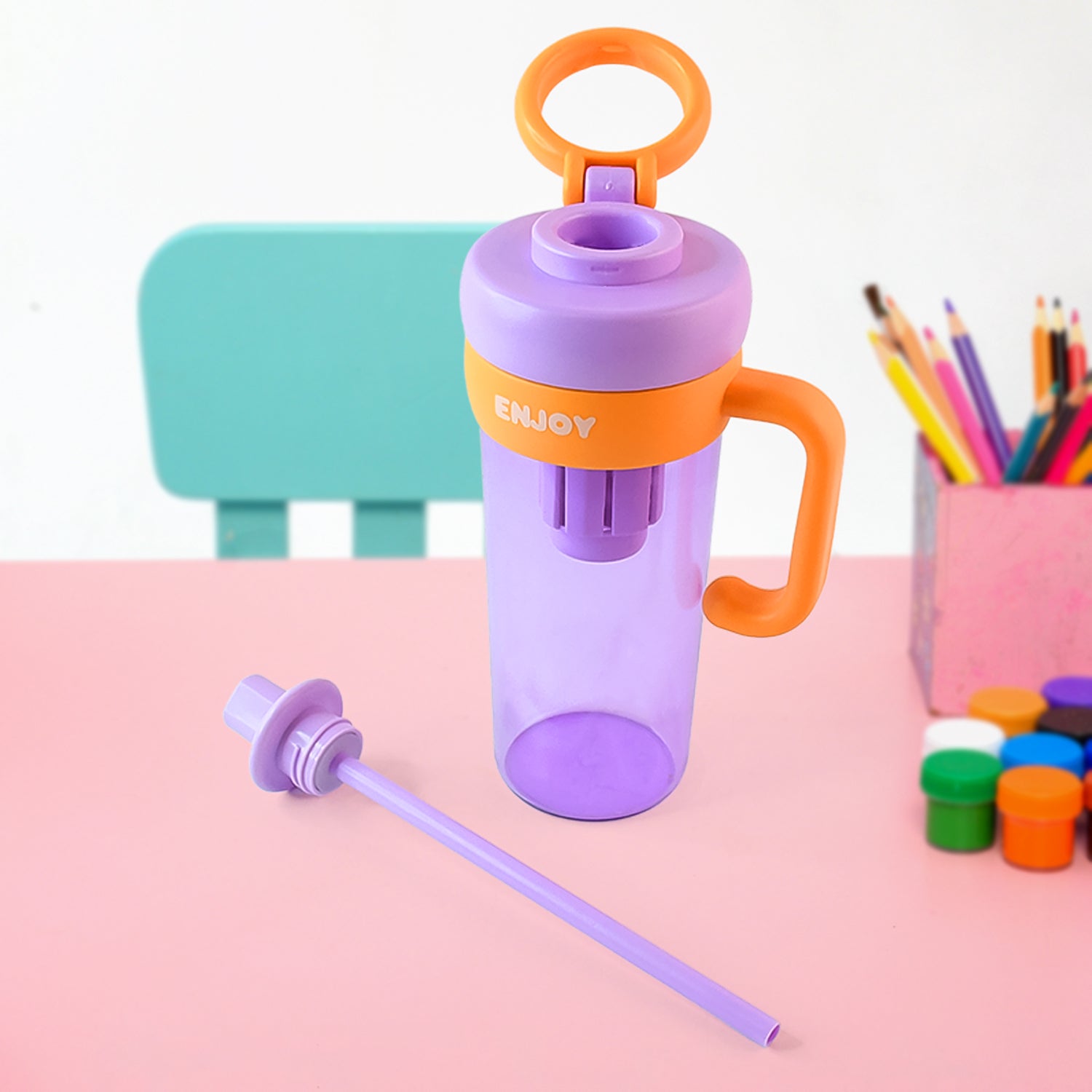 Premium Plastic Water Bottle Approx 600ml (1 Pc) Wukusy