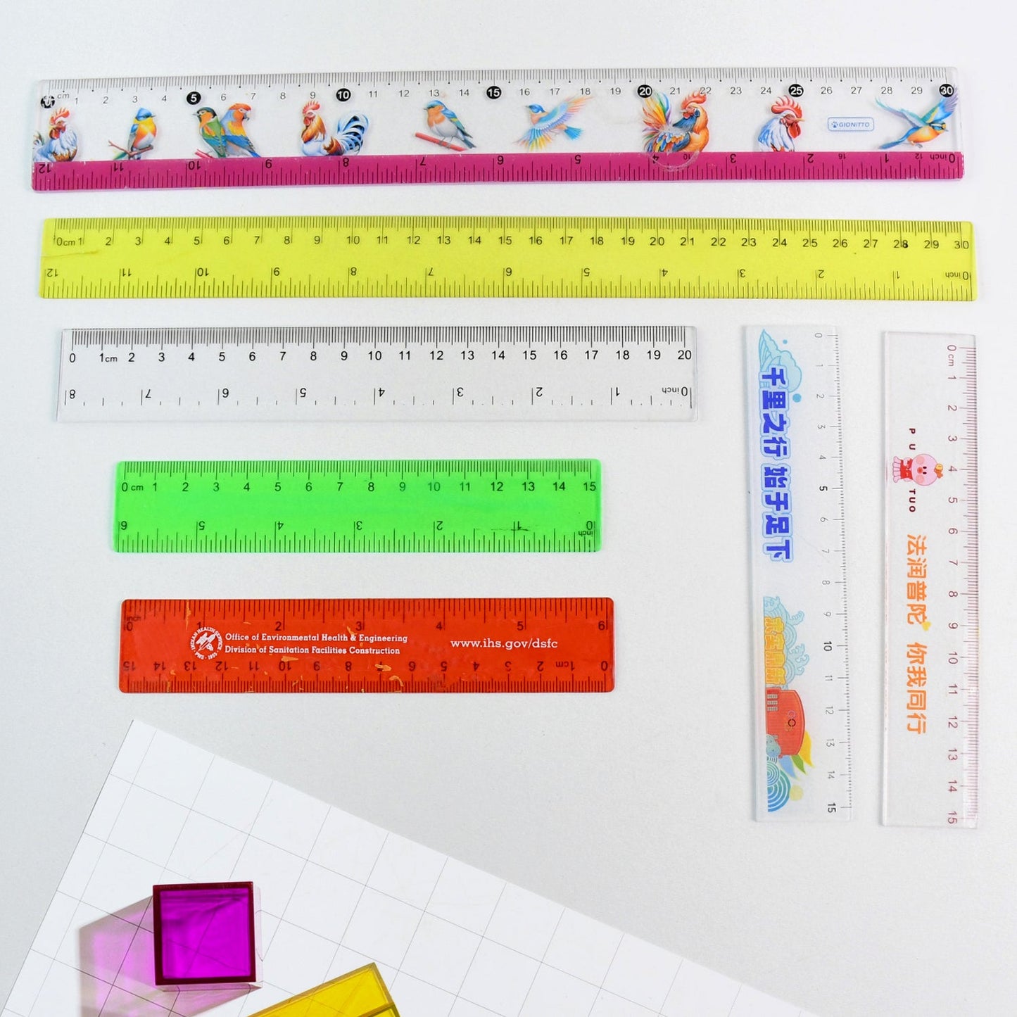 Premium Quality Assorted Plastic Ruler (1 Pc  Mix Design) Wukusy