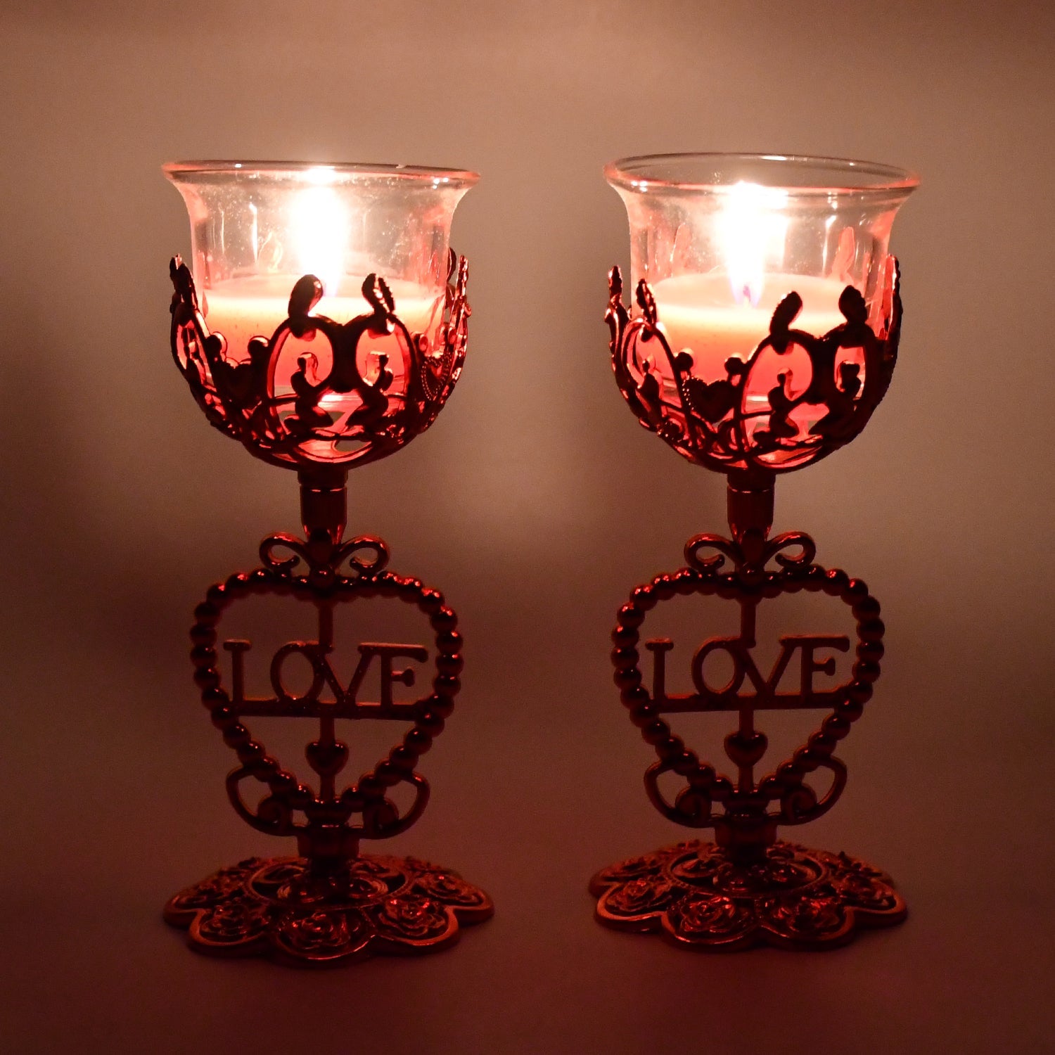 Tea Lights Holder Candle Stand (2 Pc Set) Wukusy