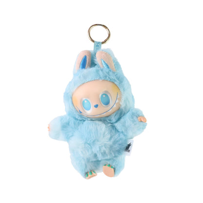 Sky Blue Plush Toy Cartoon Keychain With Hook Colorful Animal Sky Blue (1 Pc) Wukusy