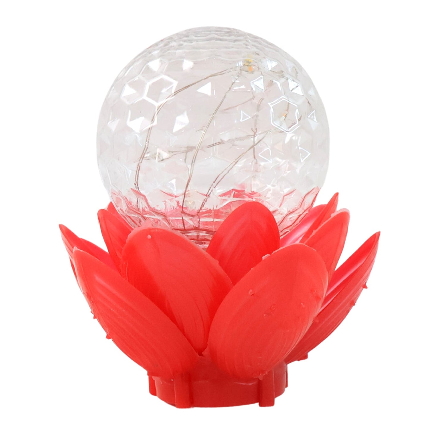 Crystal Ball Lotus Led Decorative Light (1 Pc) Wukusy