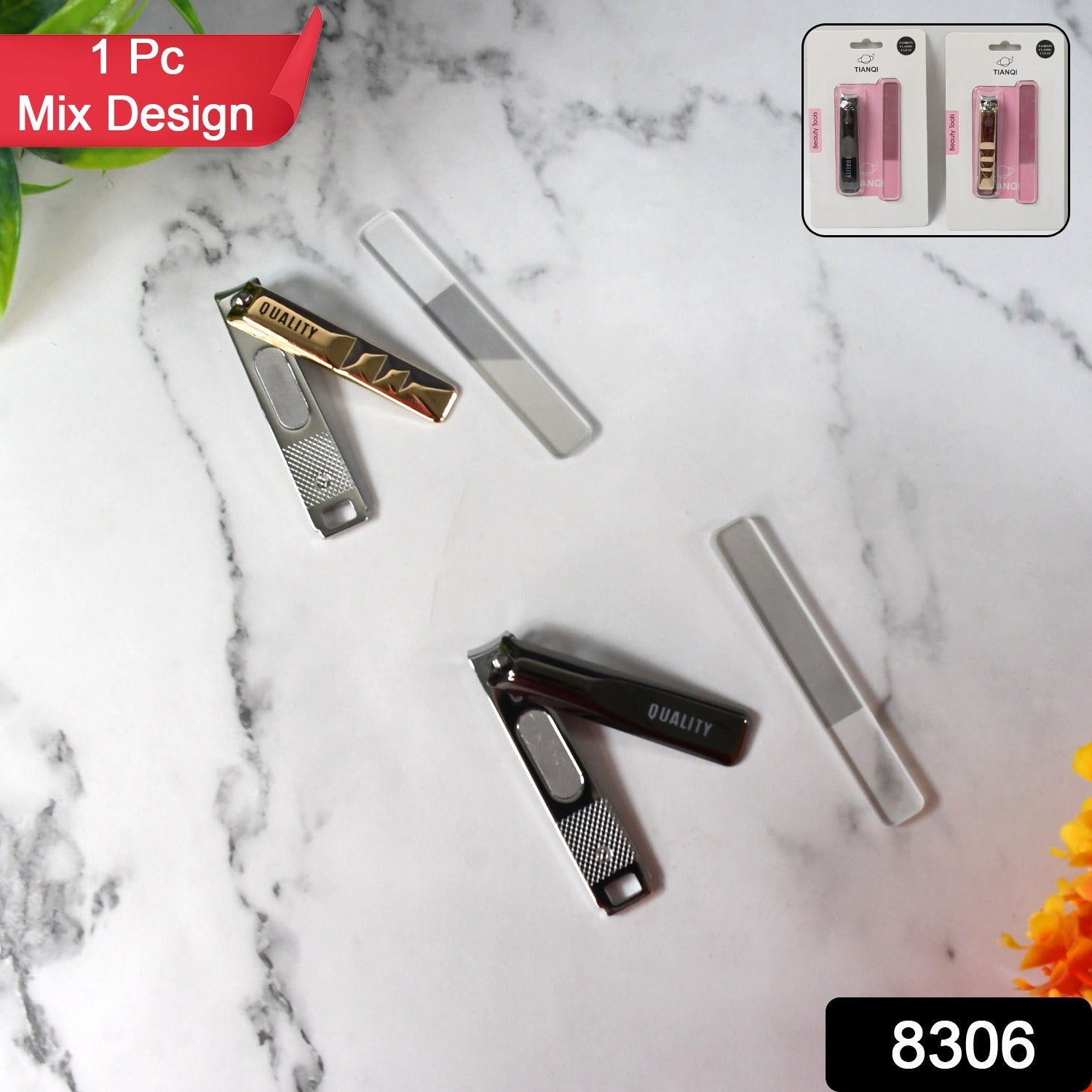 Cute Nail Clipper With Nail Catcher Nail File - Stainless Steel (1 Pc) Wukusy