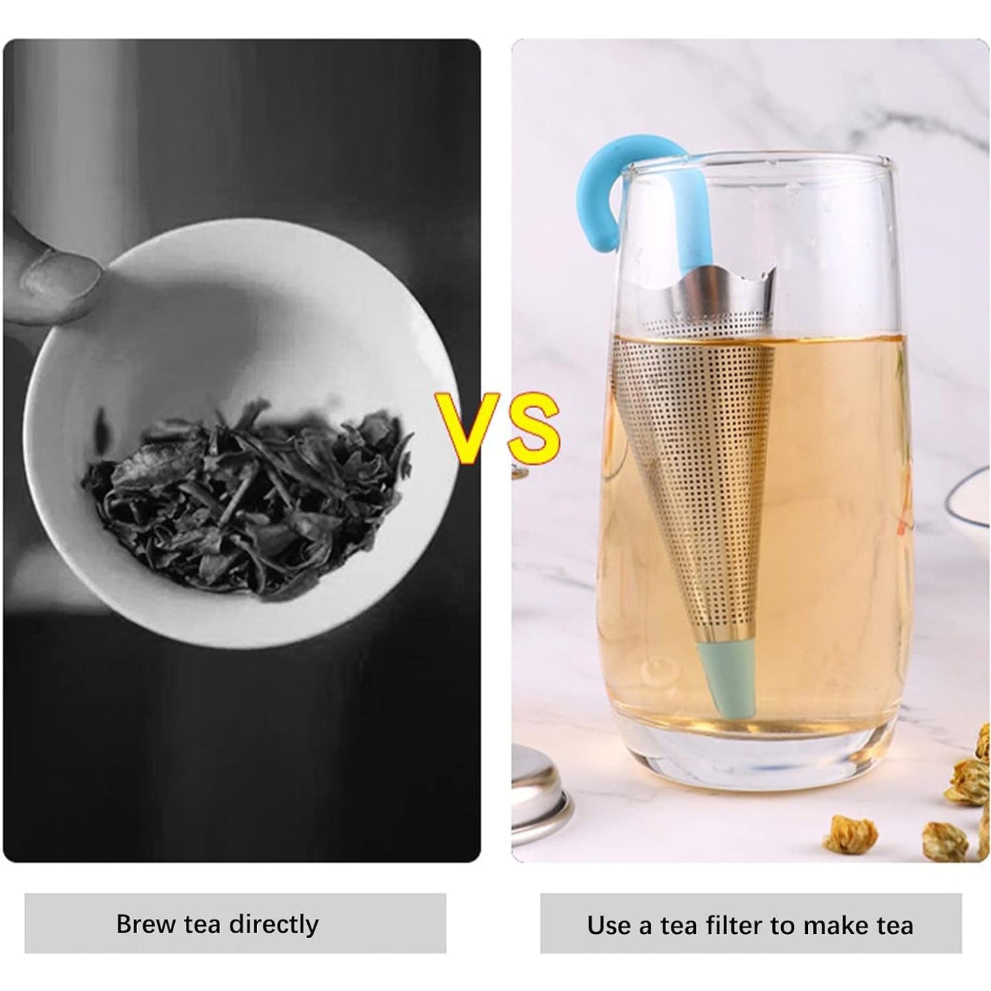 Reusable Cute Umbrella Tea Strainer Without Tray  Stand (1 Pc  Mix Color) Wukusy