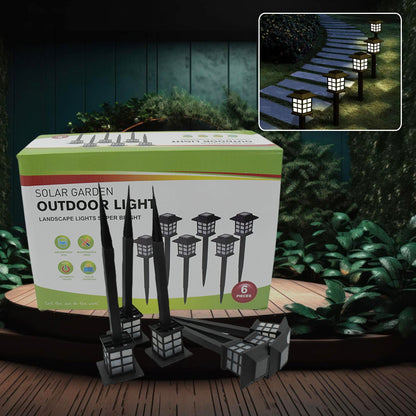 1493 Big Solar Outdoor Lights 6 Pack Waterproof Solar Pathway Lights 10 Hrs Long-lasting Led Landscape Lighting Solar Garden Lights Solar Lights For Walkway Path Driveway Patio Yard  Lawn (6 Pc Set) Wukusy