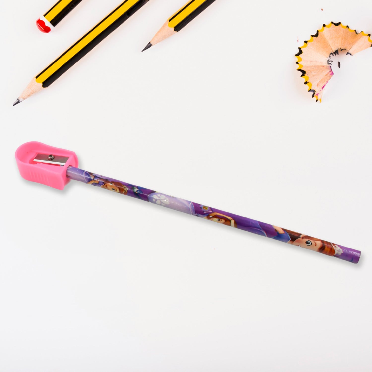 5 In 1 Mix Stationery Gift Set For Kids Stationary Set Including 2 Pencil Ruler Rubber Pencil Sharpener School Office Product Gift (5 Pcs Set) Wukusy