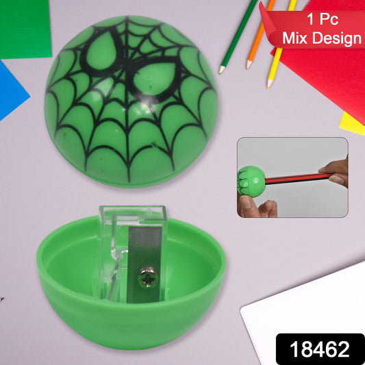 Round Shape Mix Design Pencil Sharpener (1 Pc  Round Shape Mix Design) Wukusy