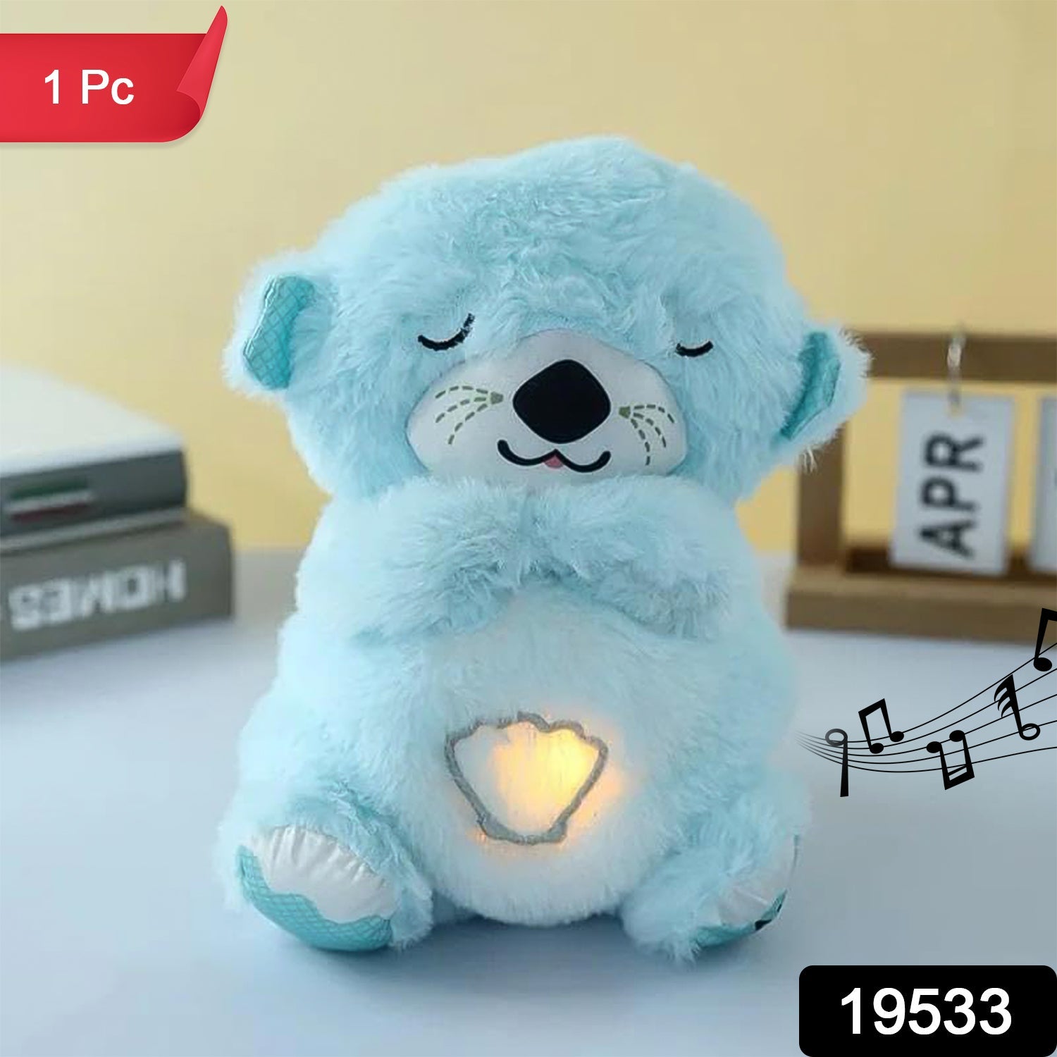 SnuggleBear - Soft Plush Musical Teddy Bear Toy With Led Light Wukusy
