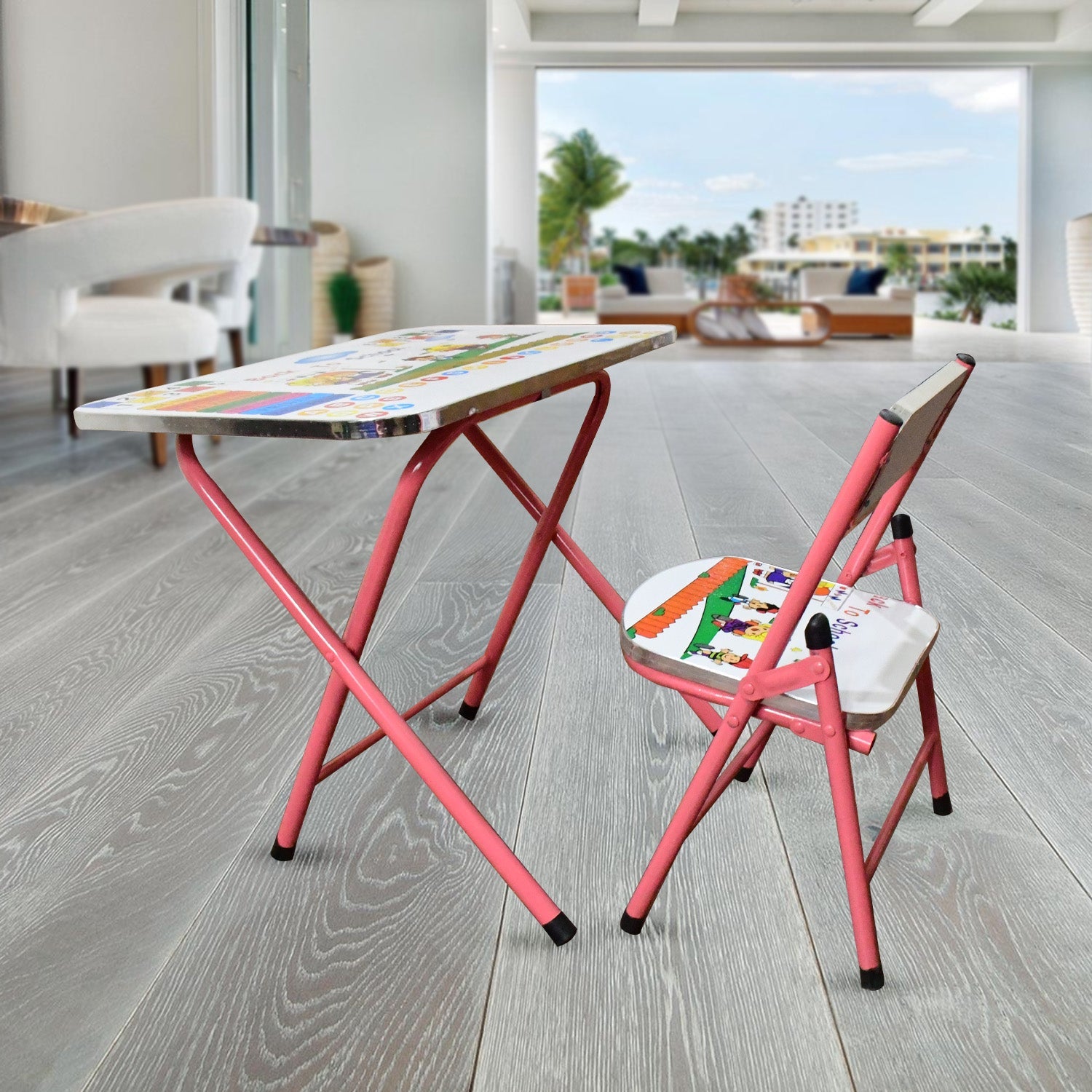 Multifunction Portable Foldable Study Table  Chair (2 Pc Set) Wukusy