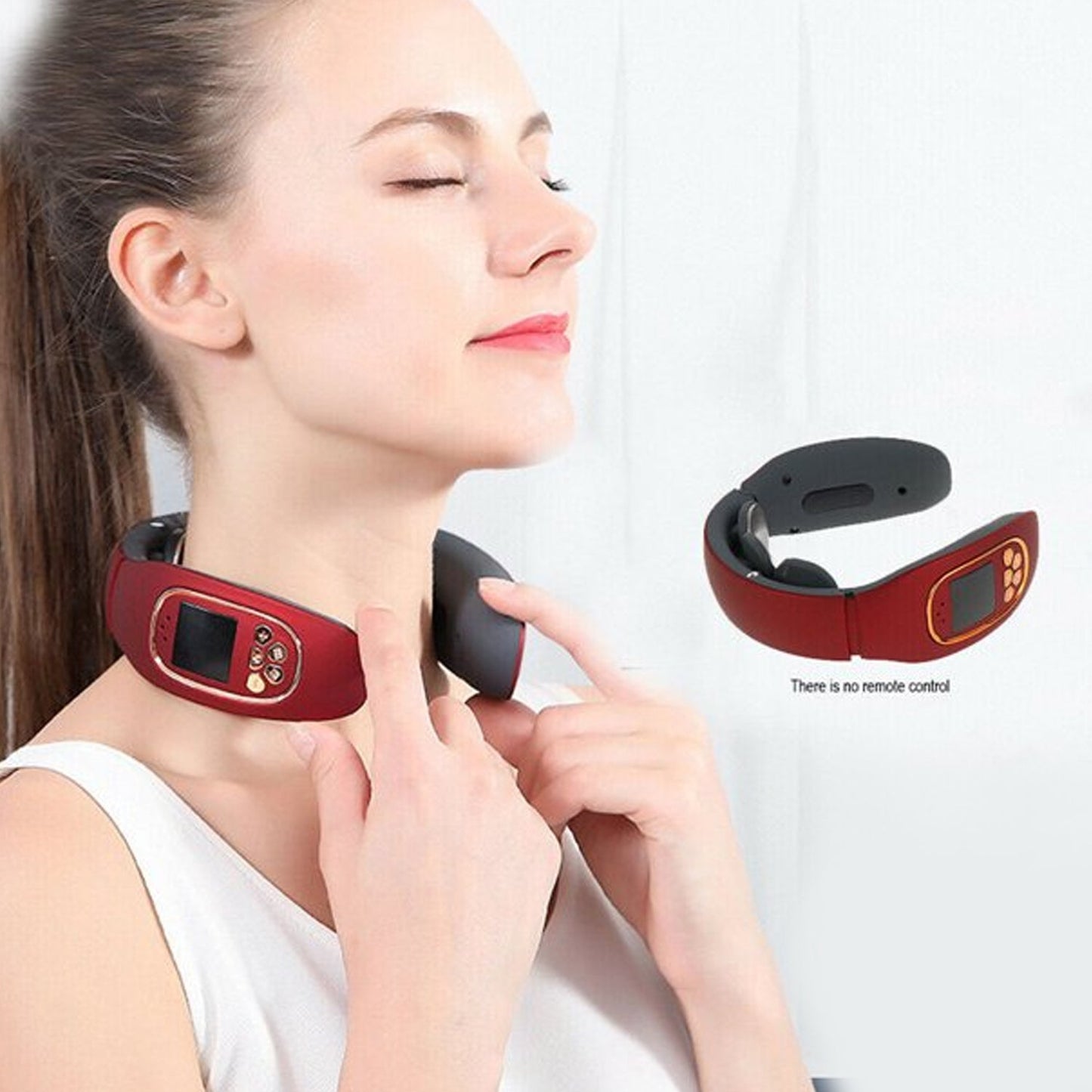 3 Heads Smart Electric Neck And Back Pulse Massager (1 Pc) Wukusy