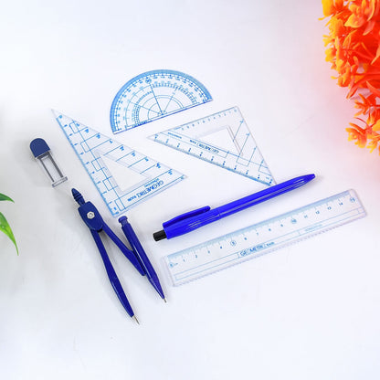 Complete Student Geometry Box Set (9 In 1  1 Set) Wukusy