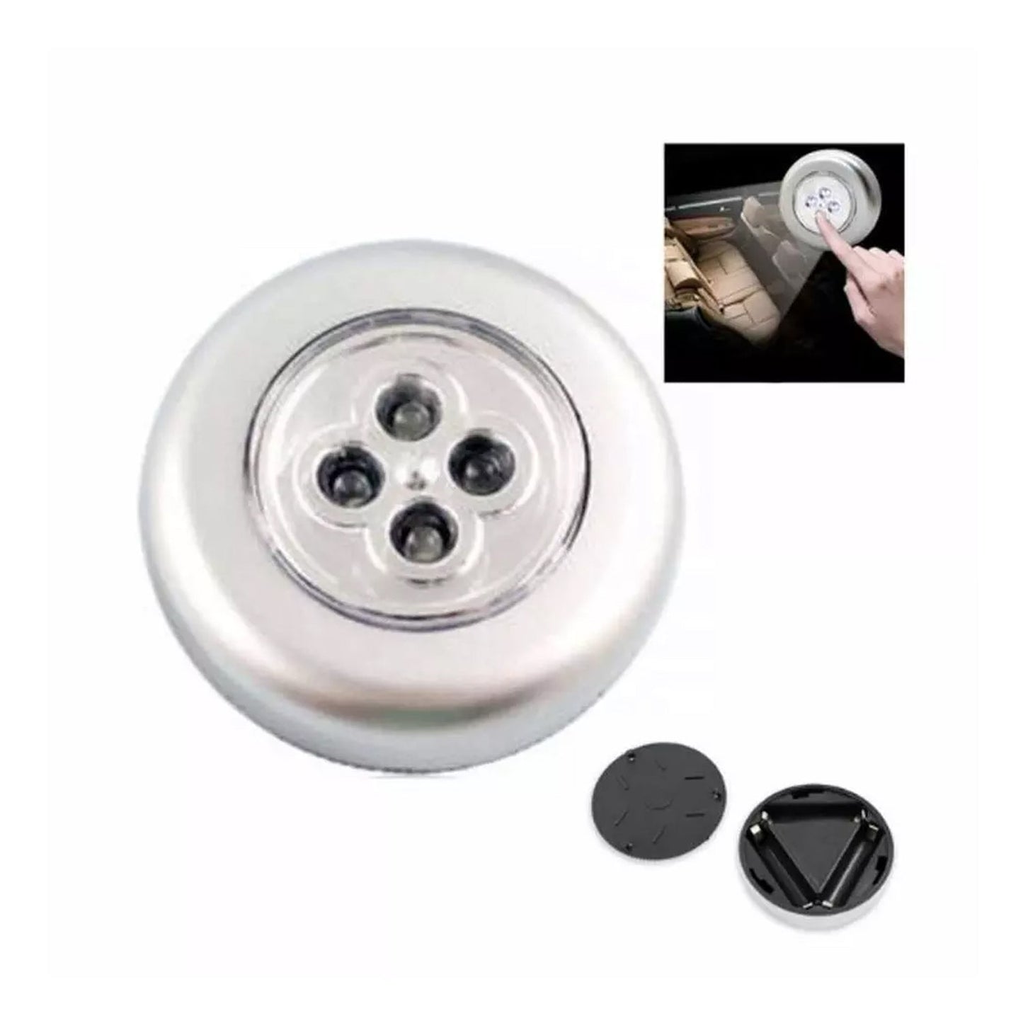 1716 4 Led Battery-powered Wireless Night Light Stick Tap Touch Lamp Stick-on Push Light For Closets Cabinets Counters Or Utility Rooms Cordless Touch Light Wukusy