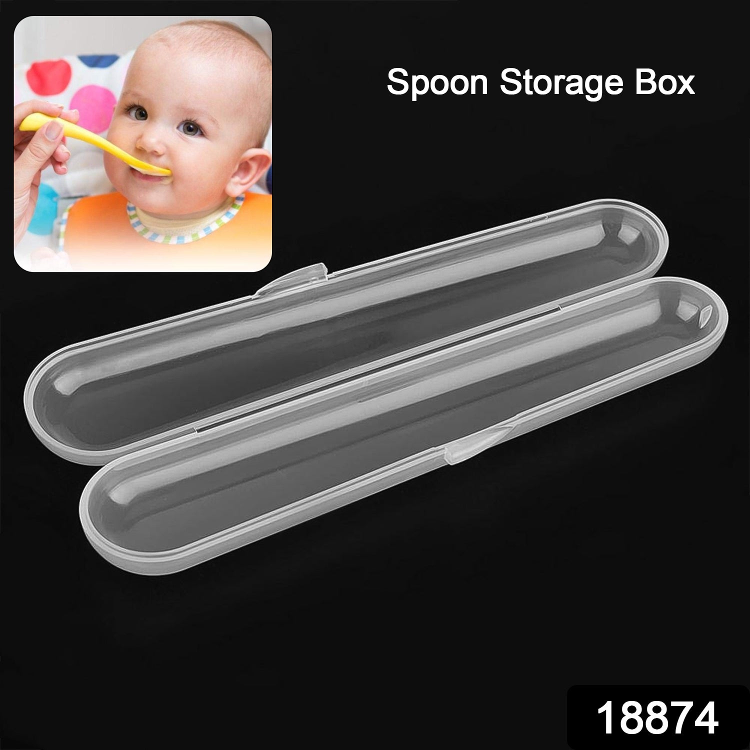 Food Grade Plastic Spoon Storage Box (1 Pc) Wukusy